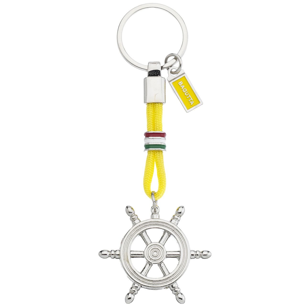 PORTACHIAVI CON TIMONE E CORDONE GIALLO cm 11
